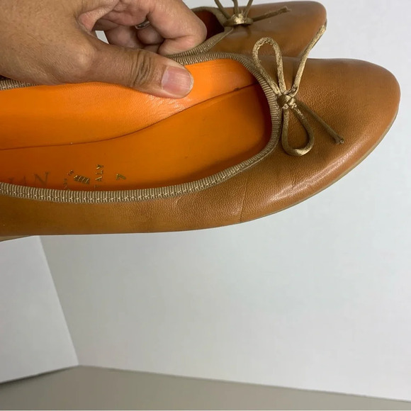 Brown Leather Flats with Bow - Picture 8 of 8